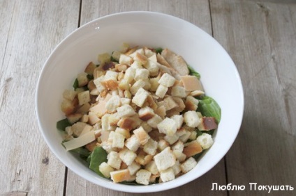 Salata Caesar cu un pas cu pas fotografii reteta (salata) Salata Caesar cu un pas cu pas reteta fotografii