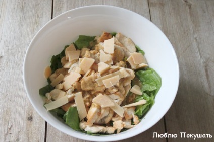 reteta salata Caesar cu pas cu pas fotografii (Cezar reteta salata) Salata Caesar cu un pas cu pas reteta fotografii