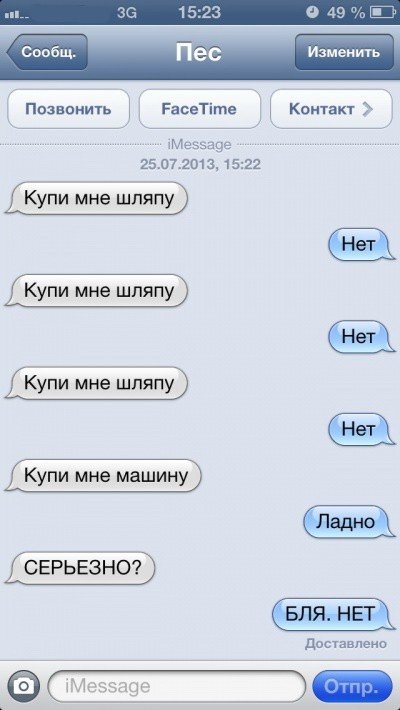 Sms-corespondență cu câinele (47 poze) (norocos) Sms-corespondență cu câinele (47 poze)