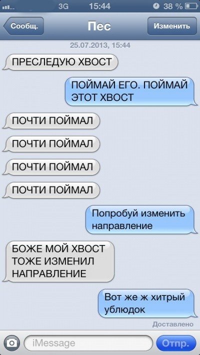 Sms-corespondență cu câinele (47 poze) (mai mult) Sms-corespondență cu câinele (47 poze)