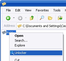 Unlocker 1 (pentru a șterge fișierul.) Unlocker 1