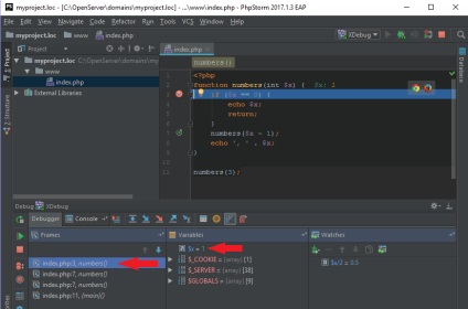 Отстраняване на грешки в PHP-код чрез xdebug phpstorm през 2017 г.