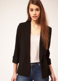 Jacheta negru (negru) sacou negru