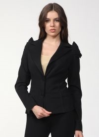 Jacheta negru (negru) sacou negru