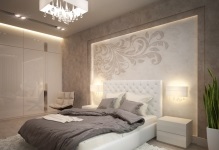 Design dormitor în bej ton de culoare fotografie de bej-maro, interior fildeș, luminos (ton) Design dormitor în bej ton de culoare fotografie de bej-maro, interior fildeș, luminos