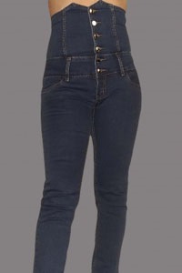 Blugi cu corset - o fuziune la modă (jeans cu un corset) Jeans cu un corset - sinteza de moda
