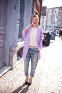 Violet haina cu nimic de a purta, 45 imagini foto de moda (moda îmbrăcăminte exterioară 2016) Violet haina cu nimic de a purta, 45 imagini foto de moda
