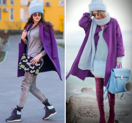 Violet haina cu nimic de a purta, și o fotografie-de revizuire (straturi) Violet haina cu nimic de a purta, și o fotografie-recenzie