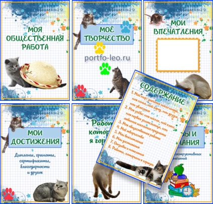 Portofoliul Gata cu pisici (portofoliu de școală) Portofoliul Gata cu pisici