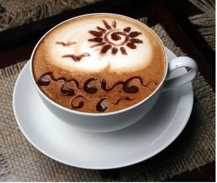 Cum desen pe cappuccino (Cappuccino) Cum desen pe cappuccino