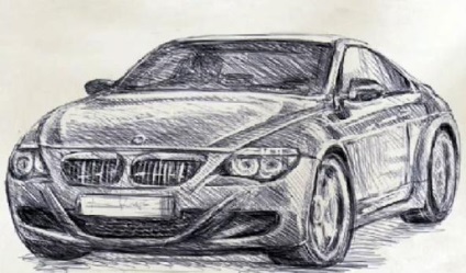 Cum de a desena un creion BMW (începători creion o perioadă scurtă de timp) Cum de a desena un creion BMW