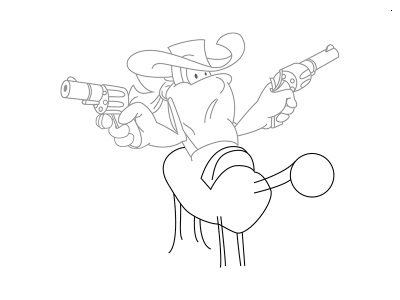 Cum de a desena un creion de cowboy, pictează etape (remiză) Cum de a desena un creion de cowboy, pictează etape
