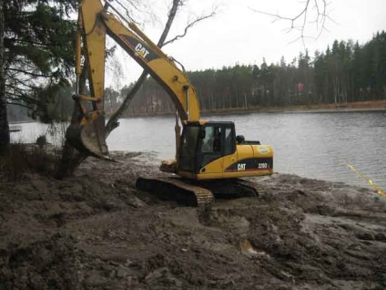 Săpat excavator Lake (servicii de excavator) Săpat lac excavator