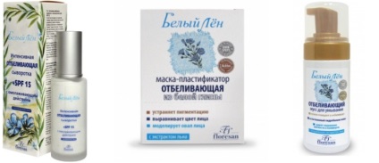 Cosmetice alb Linen - gama, aplicare recenzii cosmetologi și consumatori (produse cosmetice comentarii lenjerie albe Intensive Whitening ser) Cosmetice alb In - gama, cerere comentarii cosmetologi și consumatori