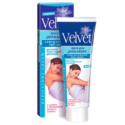 Cream comentarii de îndepărtare a părului de catifea, și instrucțiuni de utilizare (cremă) Crema de catifea pentru comentarii de îndepărtare a părului, precum și instrucțiuni de utilizare