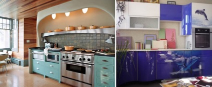 Bucătărie într-un stil de fotografii, celadon, camera nautică bucatarie-living interior cu mâinile, perdele, video (bucatarie) Bucătărie într-un stil de fotografii, celadon, camera nautică bucatarie-living interior cu mâinile sale, perdele, video