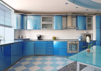 Bucătărie într-un stil de fotografii, celadon, camera nautică bucatarie-living interior cu mâinile, perdele, video (mare) Bucătărie într-un stil de fotografii, celadon, camera nautică bucatarie-living interior cu mâinile sale, perdele, video