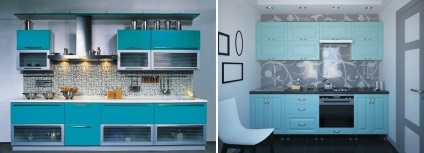 Bucătărie într-un stil de fotografii, celadon, camera nautică bucatarie-living interior cu mâinile sale, perdele, video (stil) Bucătărie într-un stil de fotografii, celadon, camera nautică bucatarie-living interior cu mâinile sale, perdele, video