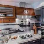 Bucătărie într-un stil nautic 100 de fotografii de interior, bucătării aqua (marin) Bucătărie într-un stil nautic 100 de fotografii de interior, bucătării aqua