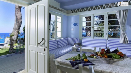 Bucătărie într-un stil nautic (42 poze) aqua, design deosebit interior, cu propriile lor mâini (stil) Bucătărie într-un stil nautic (42 poze) aqua, în special de design interior, cu propriile lor mâini