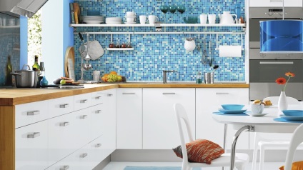 Bucătărie într-un stil nautic (42 poze) aqua, în special de design interior, cu propriile lor mâini (valuri) Bucătărie într-un stil nautic (42 poze) aqua, în special de design interior, cu propriile lor mâini