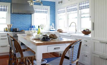 Bucătărie într-un stil nautic (42 poze) aqua, caracteristici de interior, design propriile lor mâini (mare) Bucătărie într-un stil nautic (42 poze) aqua, în special de design interior, cu propriile lor mâini