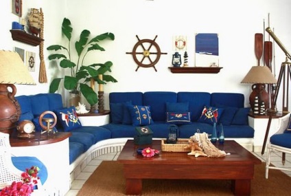 Bucătărie într-un stil nautic (42 poze) aqua, design deosebit interior, cu propriile lor mâini (culoare) Bucătărie într-un stil nautic (42 poze) aqua, în special de design interior, cu propriile lor mâini