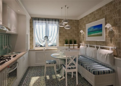 Bucătărie într-un stil nautic (42 poze) aqua, design deosebit interior, cu propriile lor mâini (culoare) Bucătărie într-un stil nautic (42 poze) aqua, în special de design interior, cu propriile lor mâini