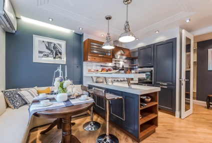 Bucătărie într-un stil nautic (42 poze) aqua, design deosebit interior, cu propriile lor mâini (la un preț de navigare bucătărie în stil, cu propriile lor mâini) Bucătărie într-un stil nautic (42 poze) aqua, în special de design interior, cu propriile lor mâini
