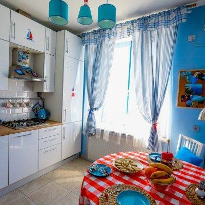 Bucătărie într-un design imagine în stil nautic de noi produse (stil) Bucătărie într-un design imagine în stil nautic de noi produse