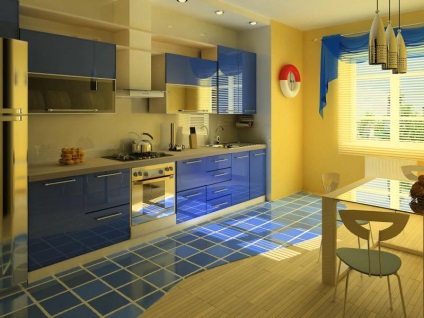 Bucătărie într-un design imagine în stil nautic de noi produse (foto) Bucătărie într-un design imagine în stil nautic de noi produse