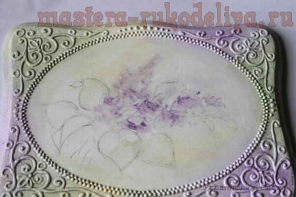 master-class pe caseta de pictura cu liliac filigranată (pictură) master-class pe caseta de pictura filigram cu liliac