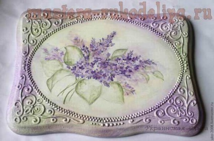 master-class pe caseta de pictura cu liliac filigranată (Lilac) master-class pe caseta de pictura filigram cu liliac