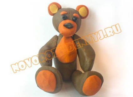 Ursul (urs) din plastilină (plastilină urs) Ursul (urs) din lut