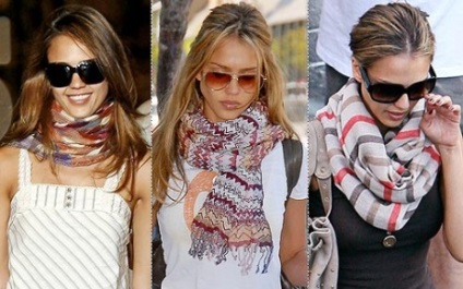 Moda eșarfă - accesoriu elegant (50 de fotografii de celebritati într-un fular) (accesoriu) Moda eșarfă - accesoriu elegant (50 de fotografii de celebritati într-o eșarfă)