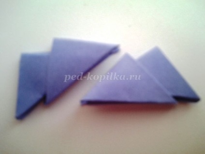 Origami modular bufniță (bej bej violet violet) bufniță origami modular