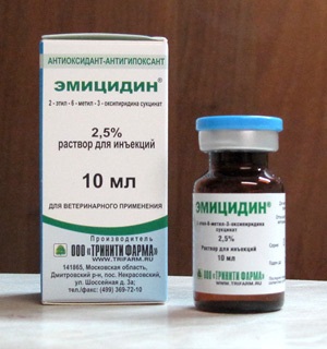 Aplicații emitsidin pregătire în medicina veterinară (medicament) Domenii de aplicare a preparatului în emitsidin veterinar