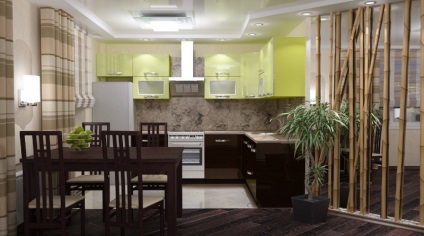 un decor modern, bucătărie în stil chinezesc (alegerea de culori) (stil) decor bucătărie modernă în stil chinezesc (alegerea de culori)