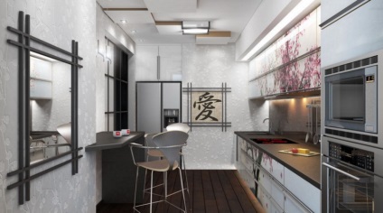 un decor modern, bucătărie în stil chinezesc (alegerea de culori) (bucătăria) decor bucătărie modernă în stil chinezesc (alegerea de culori)