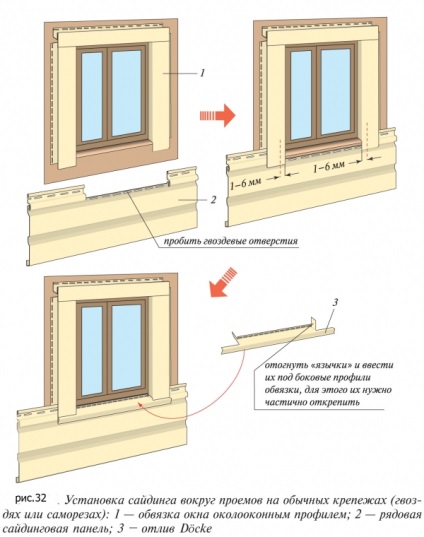 Rame siding panouri exterioare și tăiați benzi okolookonnyh (ferestre finisaj siding) Decorarea exteriorul panourilor ferestre siding și finisajele okolookonnyh