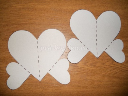 Carduri - Valentine de hîrtie cu mâinile (mâini) Carduri - Valentine de hîrtie cu propriile mâini