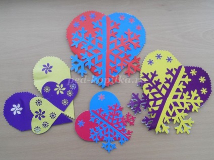 Carduri - Valentine de hîrtie cu mâinile (hârtie) Carduri - Valentine de hîrtie cu propriile mâini
