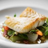 halibut Fried (condiment gust sare) halibutul prăjită