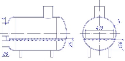 Cuptorul pentru baia de proiectare țeavă, desene, fotografii fabricare (proiectare) Cuptorul pentru baia de proiectare țeavă, desene, fotografii fabricarea