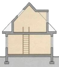 Casele de proiect, vile (secțiune) Caselor de proiect, cabane