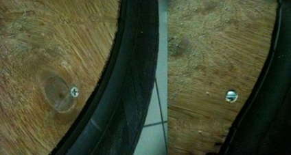 Poof unei anvelope auto (marginile materialului securizat) Poof unei anvelope auto