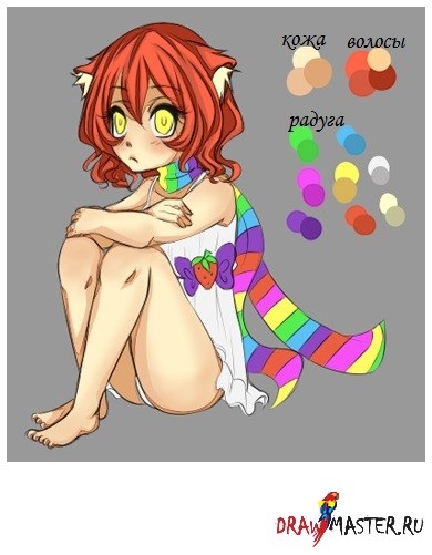 caracterul colorat anime (complet) personaj anime de colorat