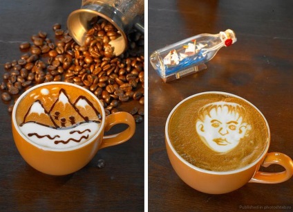 Desene pe cappuccino - cabrare, fotoshtab - revista on-line cu fotografii (cappuccino) Desene pe cappuccino - tangaj, fotoshtab - revista on-line cu fotografii