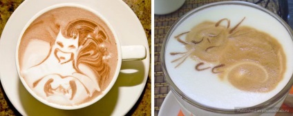 Desene pe cappuccino - cabrare, fotoshtab - revista on-line cu fotografii (scorțișoară) Desene pe cappuccino - tangaj, fotoshtab - revista on-line cu fotografii