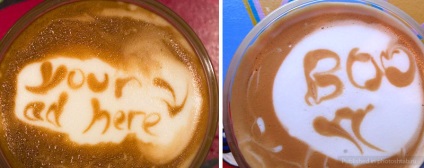 Desene pe cappuccino - cabrare, fotoshtab - revista on-line cu fotografii (scorțișoară) Desene pe cappuccino - tangaj, fotoshtab - revista on-line cu fotografii